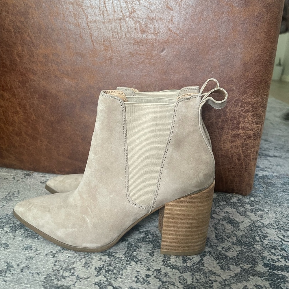 Steve Madden Beige Ankle Booties